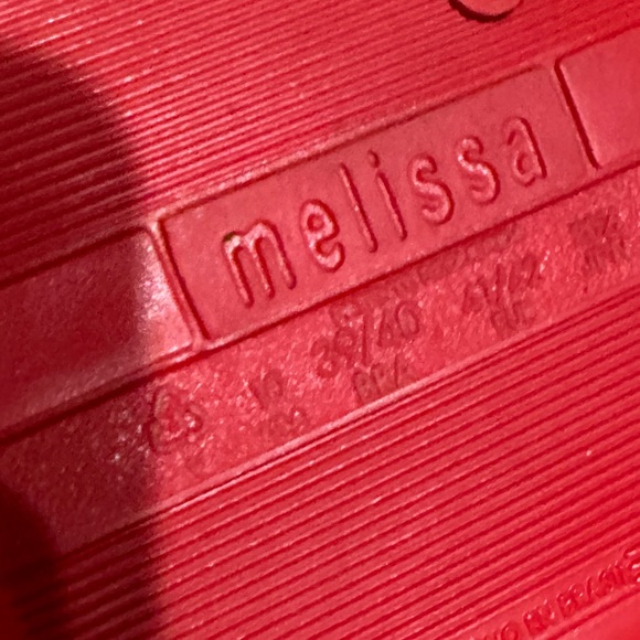 Melissa red bow flip flops - Picture 7 of 9